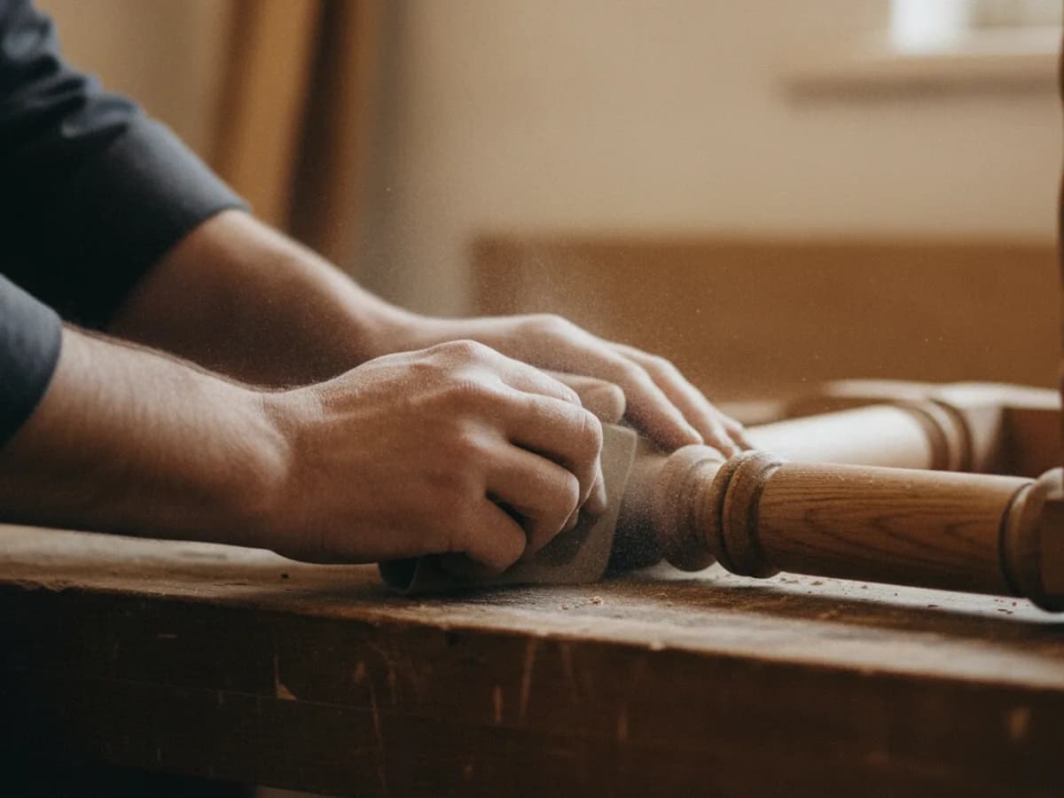 Restaurierung eines alten Stuhls von Hand